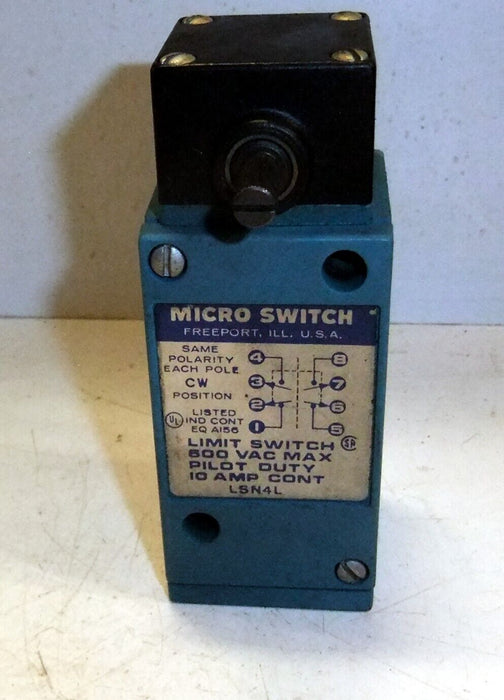Microswitch LSN4L 600 VAC 10 A Pilot Duty Rotary Gear Limit Switch