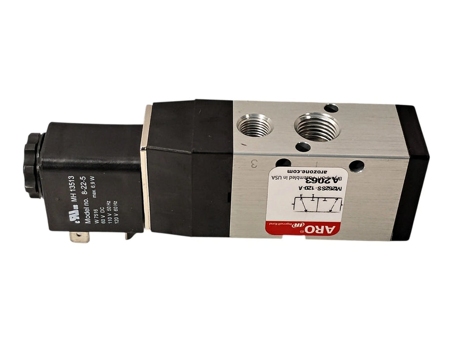 Aro M252SS-120-A 45-115 psi Solenoid Valve w/ 1/4 in NPT Ports and 120 V AC Coil