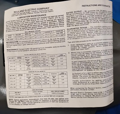 Reuland 0075C-4BAN-0031 460 V AC 1800/600 RPM 7.5/2.5 HP TENV 324J Motor