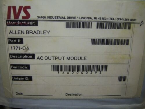 1 Allen-Bradley 1771-OA AC OUTPUT MODULE