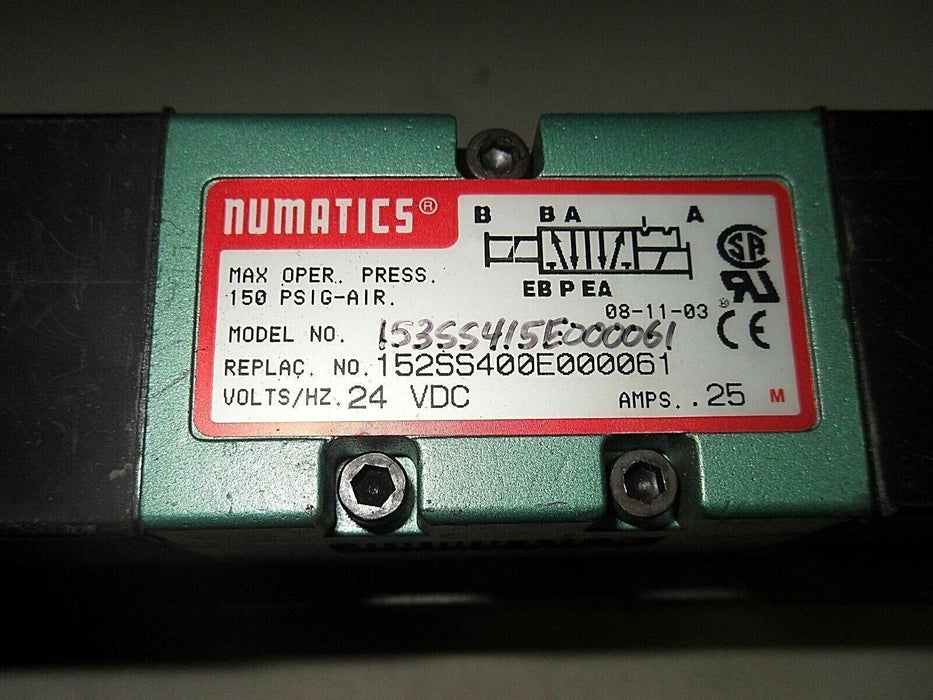 1 Numatics 153SS415E000061 VALVE W/MANIFOLD