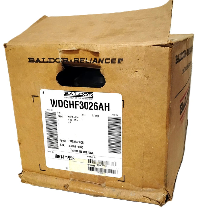 Baldor WDGHF3026AH WDHF-926-30-B5-H107 30:1 Wash Down Right Angle Gear Reducer