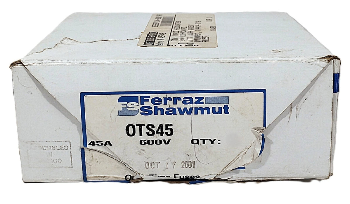 Ferraz Shawmut OTS45 600 V AC 45 A One-Time Fast-Acting Fuses