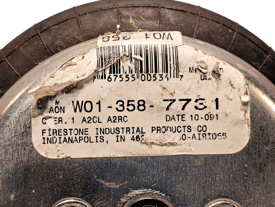Firestone W01-358-7731 Air Bag Assembly w/ 1/4 in NPT Air Inlet
