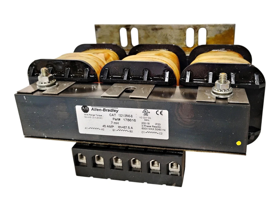 Allen-Bradley 1321-3R45-B 178616 45 A 0.7 mH 3-Phase Line Reactor