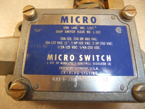 Microswitch BAF1-2RN28 Limit Switch - NO BOX
