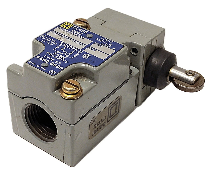 Square D 9007C52F 600 V Roller Plunger Limit Switch