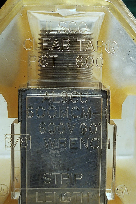 ILSCO PCT-600 Clear Tap 600MCM-4 AL9CU 600V 90¬∞C 4-Port Electrical Connector