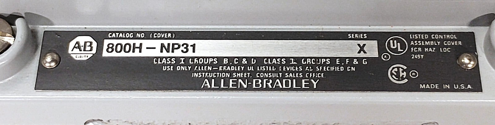 Allen-Bradley 800H-2HA7P Hazardous Location Pushbutton Station w/ 2 Pushbuttons