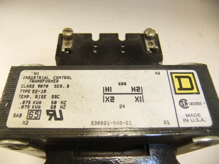 Square D Transformer 600/24V 9070-EO18