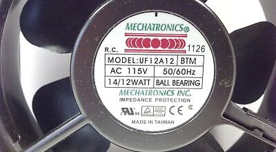 Mechatronics UF12A12-BTM Axial Cooling Fan AC 115 V 50/60 Hz 14/12 W