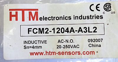HTM Electronics FCM2-1204A-A3L2 20-250VAC Inductive Proximity Sensor