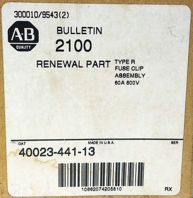 Allen-Bradley 40023-441-13 2100 600 V 60 A Type R Fuse Block