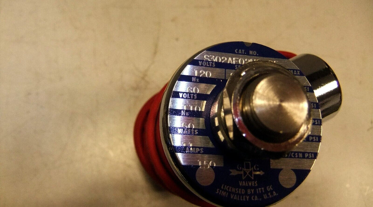 GC Valves 1/4" NPT S302AF02N8BC5