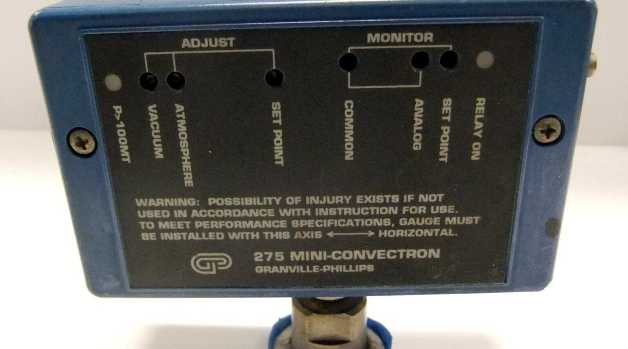 Granville-Phillips Convectron Pressure Gauge 24 VDC 275-640
