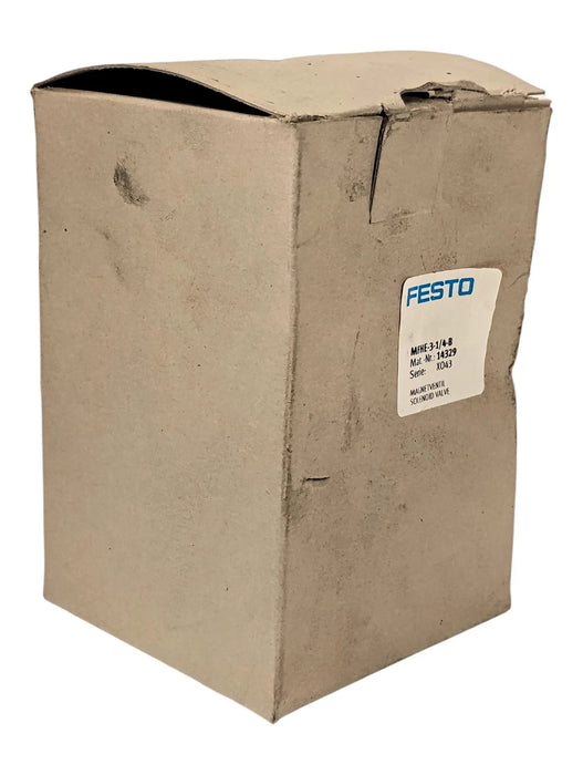 Festo MFHE-3-1/4-B 14329 2-10 bar Solenoid Valve w/ 1/4 in BSPP Ports w/ No Coil