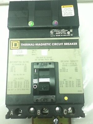 Square D FA34020 Thermal-Magnetic Circuit Breaker