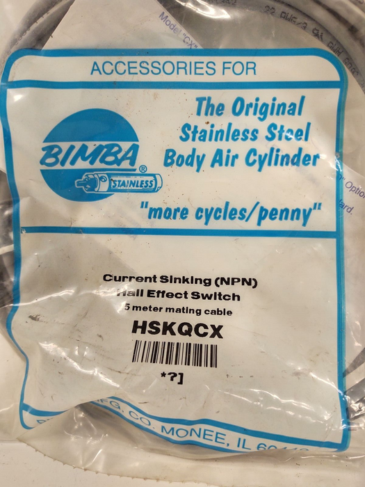 Bimba HSKQCX Proximity Sensor with 5 Meter Mating Cable
