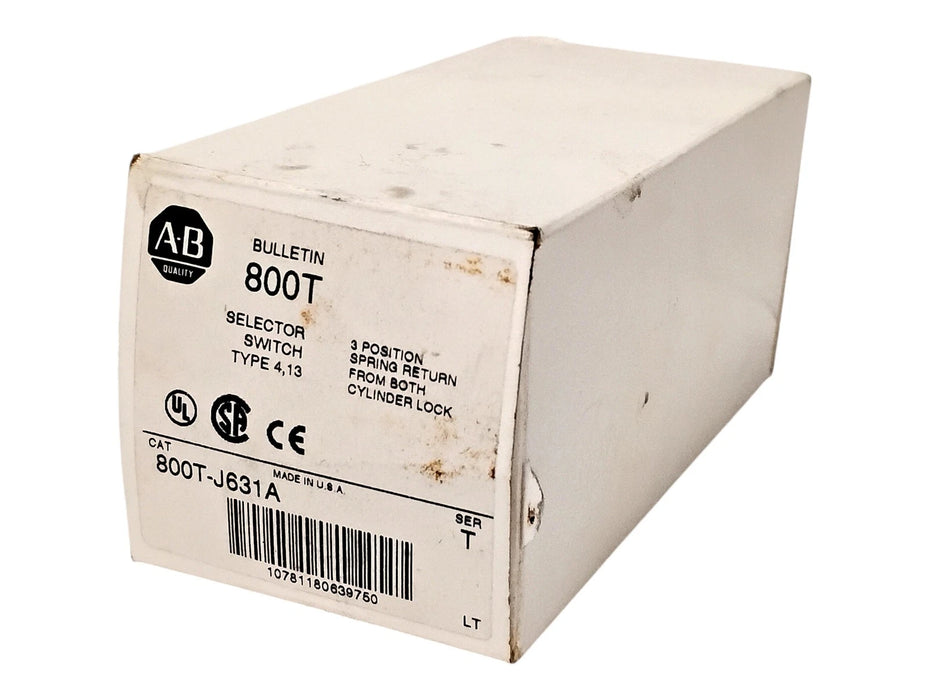 Allen-Bradley 800T-J631A 600 V AC/DC 10 A Key Operated Momentary Selector Switch