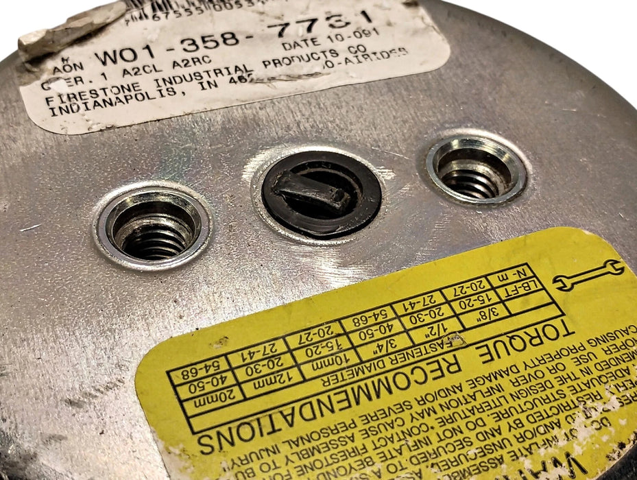 Firestone W01-358-7731 Air Bag Assembly w/ 1/4 in NPT Air Inlet