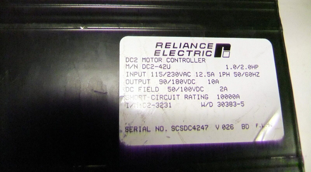 Reliance Electric DC2-42U DC Motor Controller