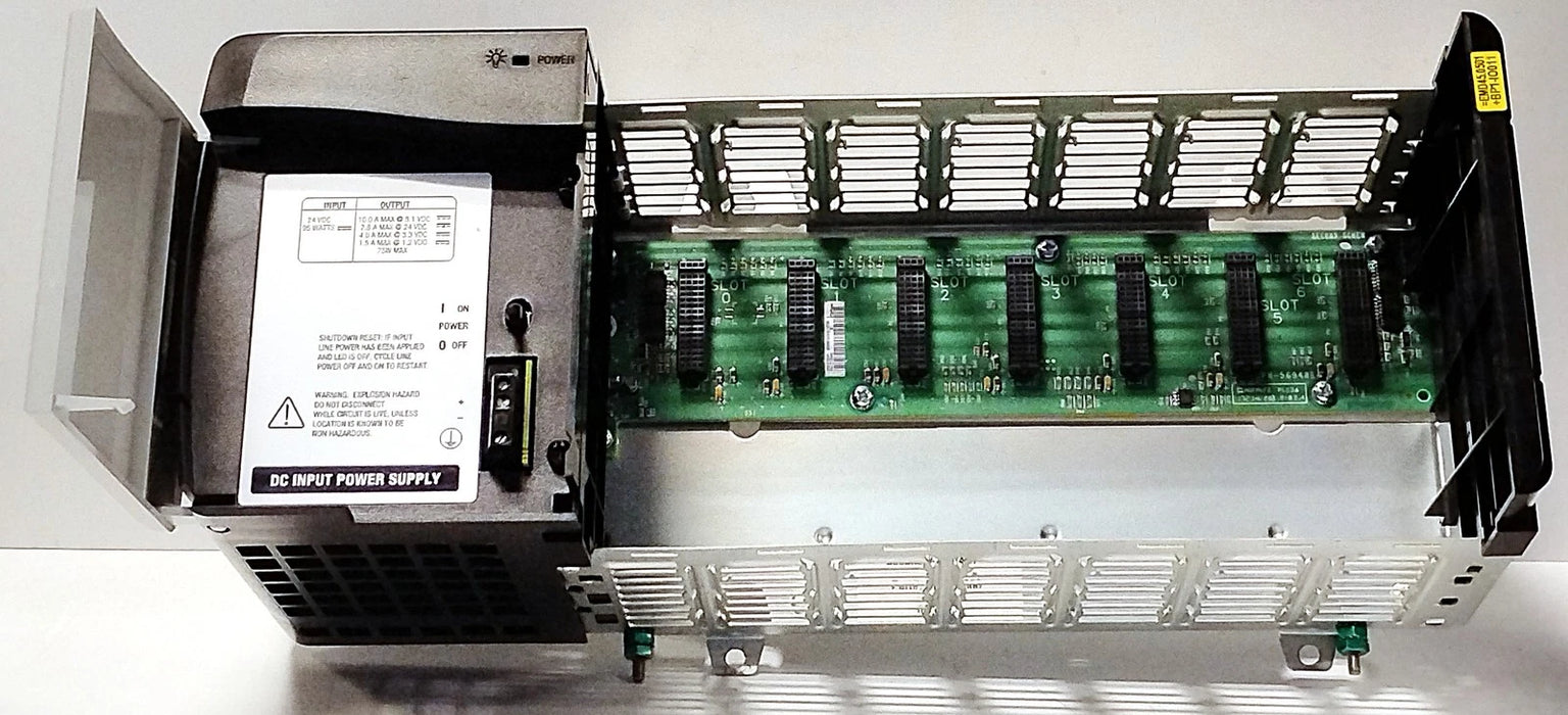 Allen-Bradley 1756-PB72 Ser C 24 V DC 75 W PLC Power Supply w/ 1756-A7 Chassis