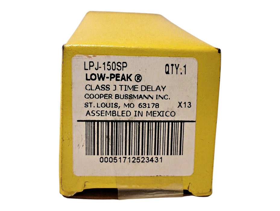 Bussmann LPJ-150SP 600VAC/300VDC 150 A Class J Current-Limiting Time-Delay Fuses