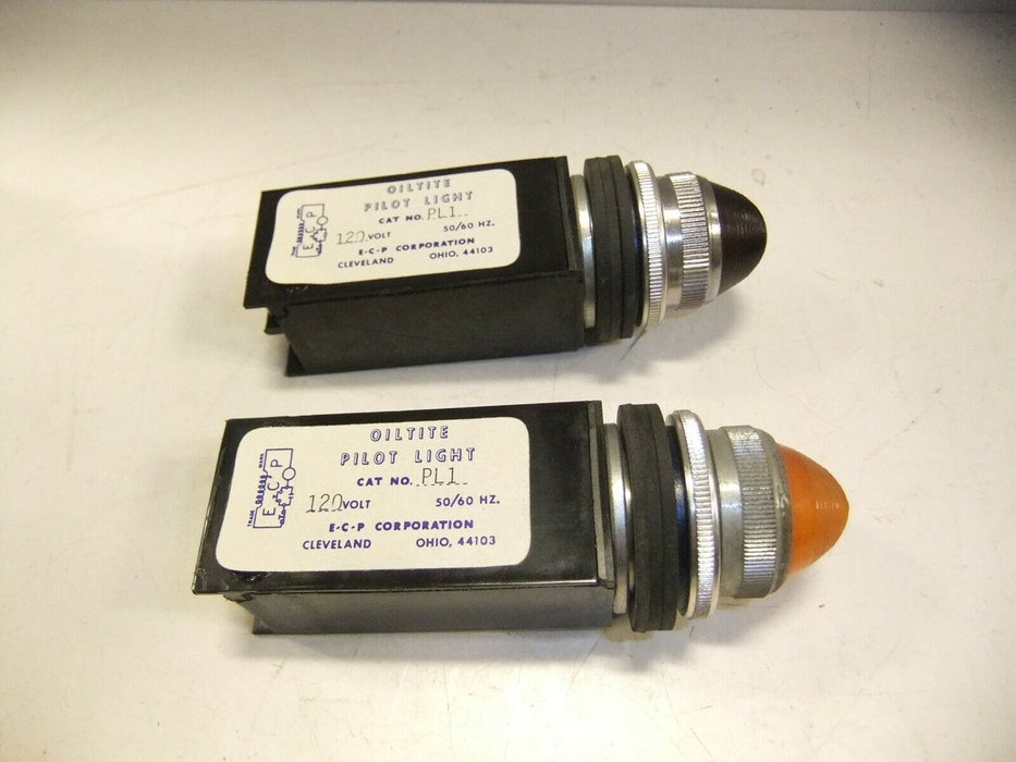 2 E-C-P Pilot Lights PL-1 Amber and Red