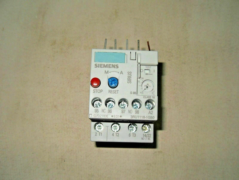 Siemens 3RU1-116-1GB0 Overload Relay