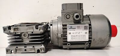 Motovario TS71B4 230/400 V AC Electric Motor w/ NMRV 050 30:1 Gear Reducer