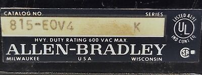 Allen-Bradley 815-EOV4 Overload Protection Relay