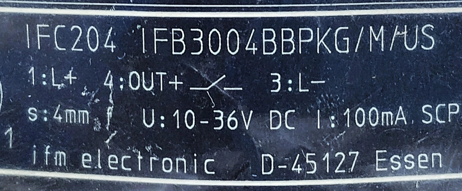 Efector IFB3004BBPKG/US-104 IFC204 10-36 V DC Inductive Proximity Sensor