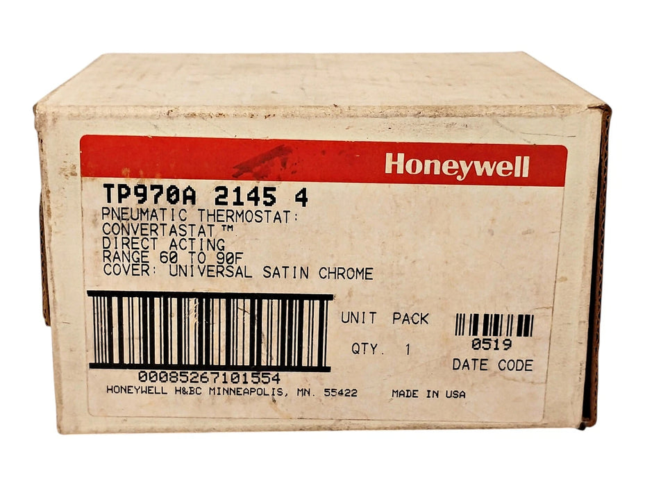 Honeywell TP970A 2145 60-90 Deg F Pneumatic Thermostat