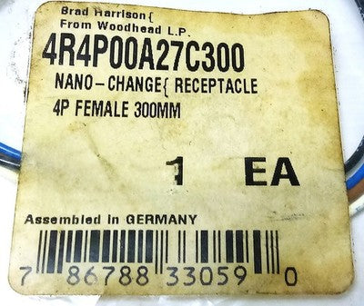 Brad Harrison Woodhead 4R4P00A27C300 NANO-CHANGE 4-Pole PLC Cable Assembly