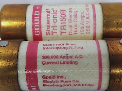 Gould Shawmut TR150R 250VAC 150 A Class RK5 Current-Limiting Time-Delay Fuse