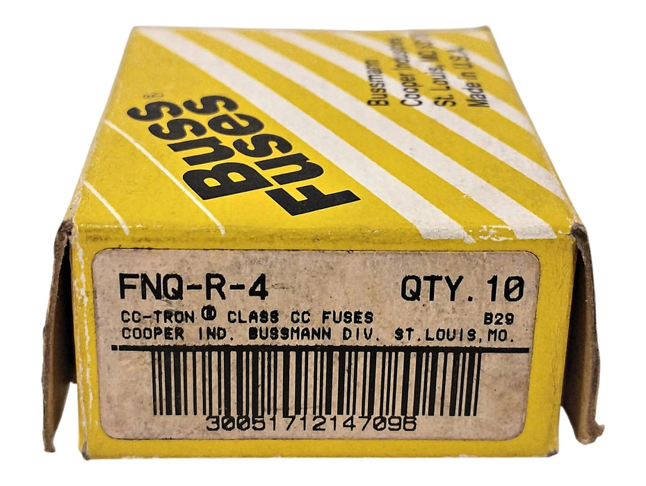 Bussmann FNQ-R-4 600 V AC 4 A Class CC Current-Limiting Time-Delay Fuses