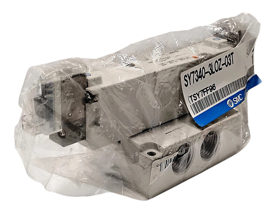 SMC SY7340-3LOZ-03T 0.1 - 0.7 MPa 3/8 NPTF Solenoid Valve w/ 110 VAC Coil