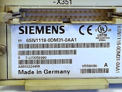 Siemens 6SN118-ODM31-0AA1 Version A Printed Circuit Board Card for SIMODRIVE