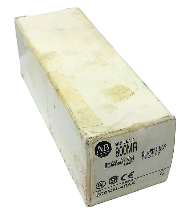 Allen-Bradley 800MR-A2AK Black Flush Head Momentary Pushbutton