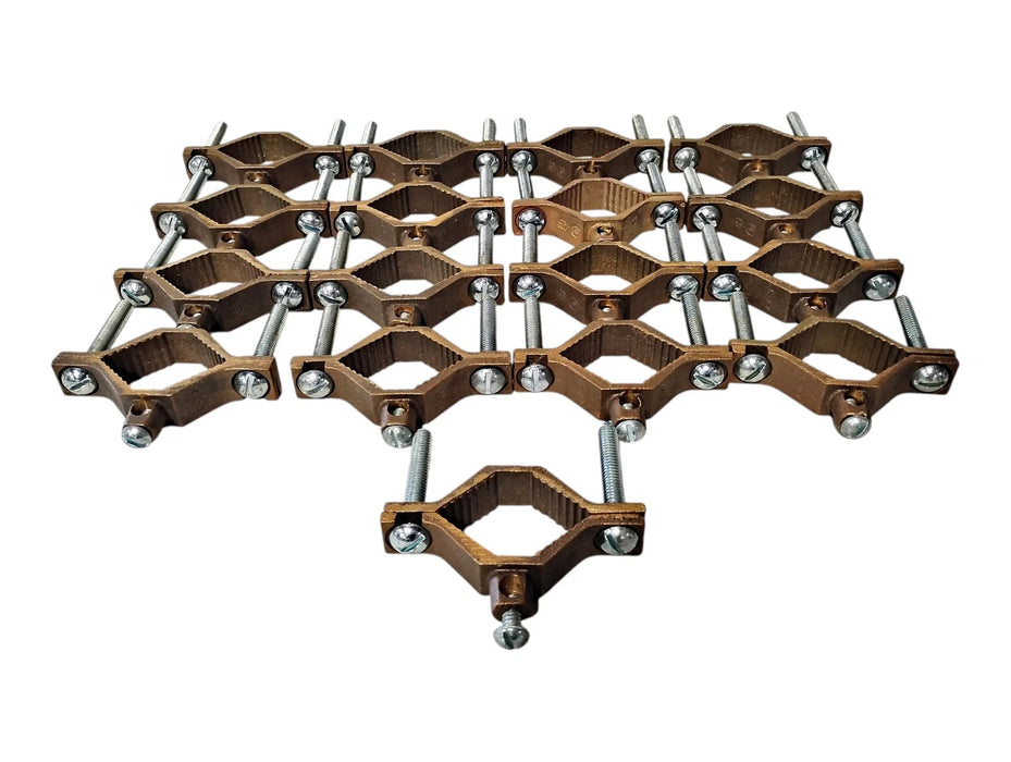 Appleton NEER GC-2 1-1/4"-2" Bronze Ground Clamp for Galvanized Waterpipe or CU