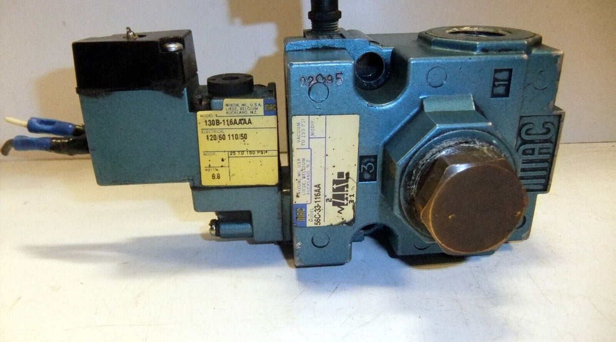MAC Solenoid Valve 1/2"NPT 56C-33-116AA w/ 130B-116AAAA