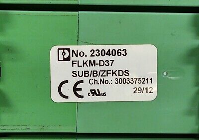 Phoenix Contact 2304063 / FLKM-D37 SUB/B/ZFKDS PLC Terminal Block