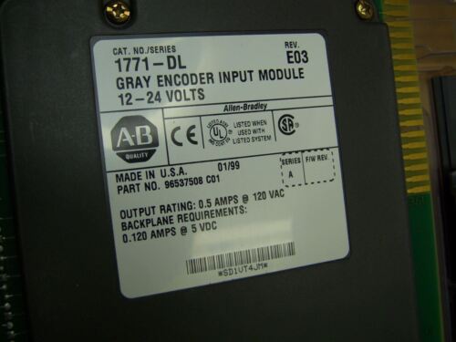 Allen-Bradley Input Module Grey Encoder 1771-DL