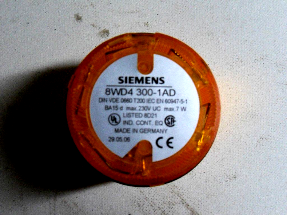 Siemens 8WD4300-1AD Stack Light Yellow Signal