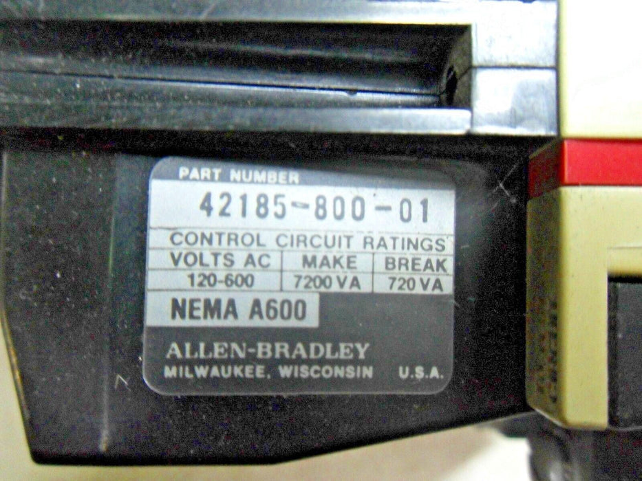 Allen-Bradley 42185-800-01 Overload Relay 4 Size 0-1 Starters 509