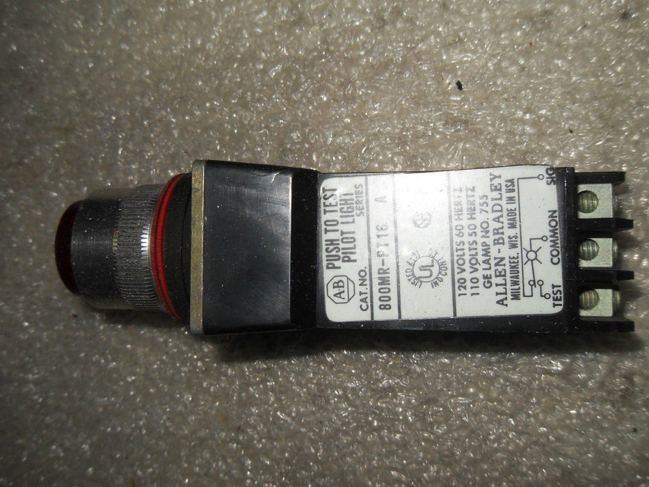 Allen-Bradley 800MR-PT16R Red Round Pilot Light