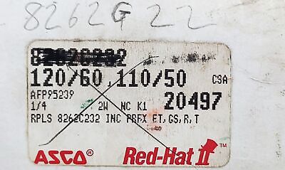 ASCO 8262G22 110/120 50/60 Hz Solenoid Valve