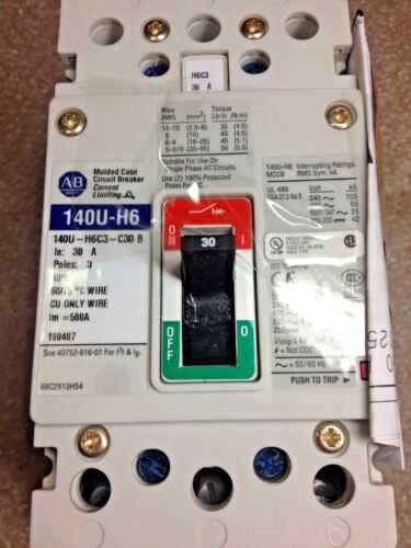 Allen-Bradley 140U-H6C3-C30-MT SERIES B CIRCUIT BREAKER