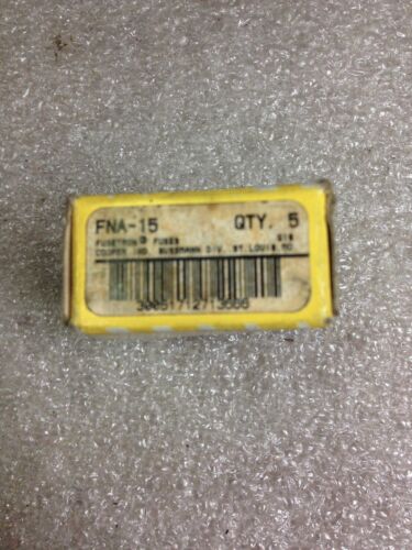 5 Cooper Bussmann FNA-15 Dual Element Fuses