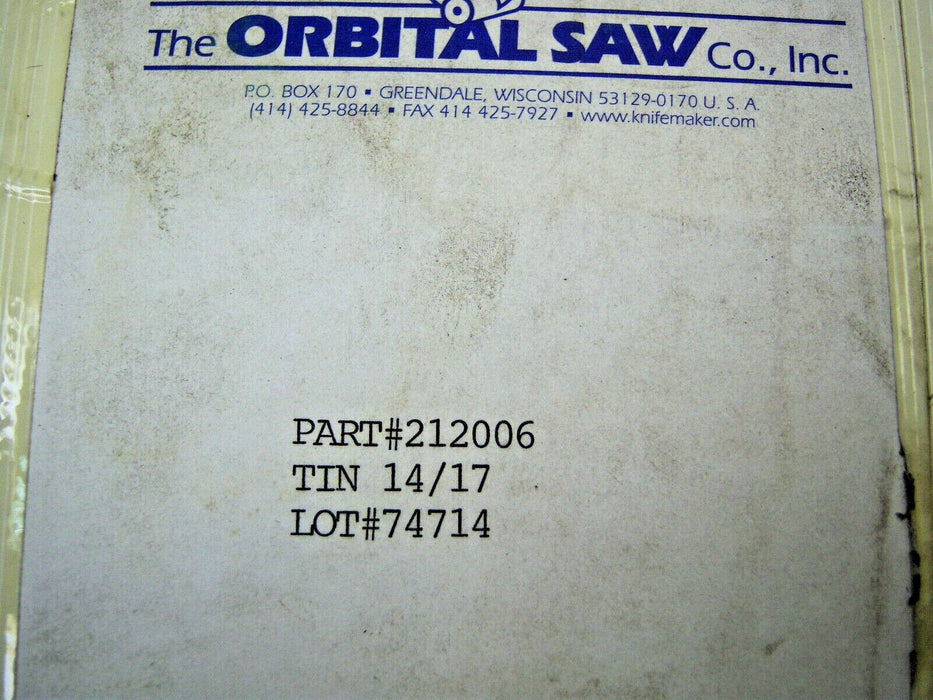 Orbital Saw 6" Golden Grinding Wheel TIN coated 212006